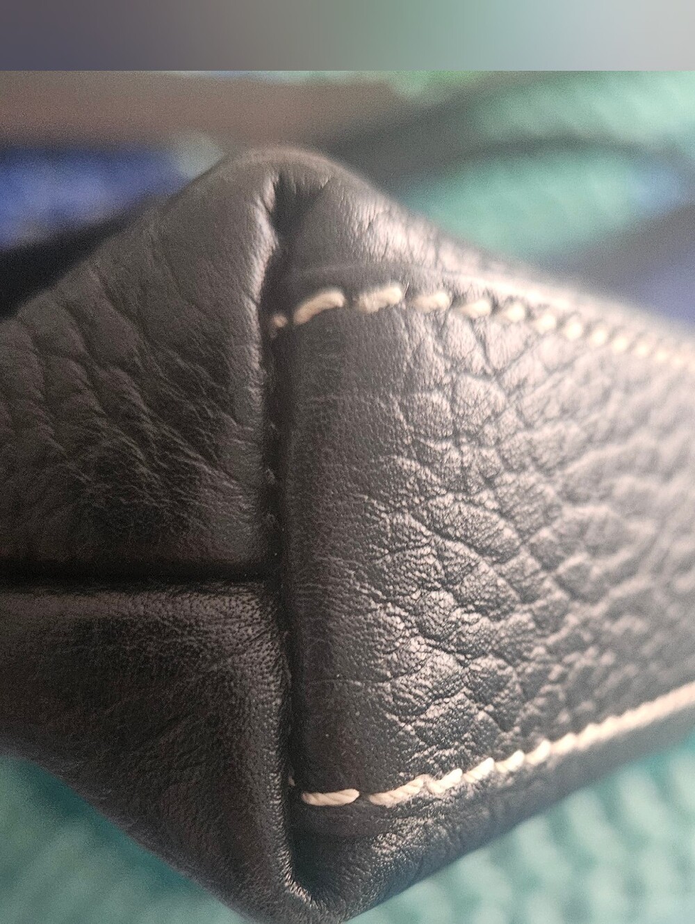 Dooney & Bourke Black Pebbled Leather Letter Carrier Crossbody Bag, GUC - Picture 8 of 12